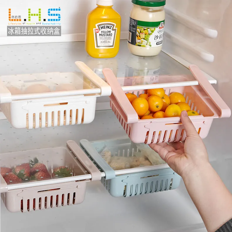 3 Pcs Expandable Storage Basket for Drawer Refrigerator, HG0005