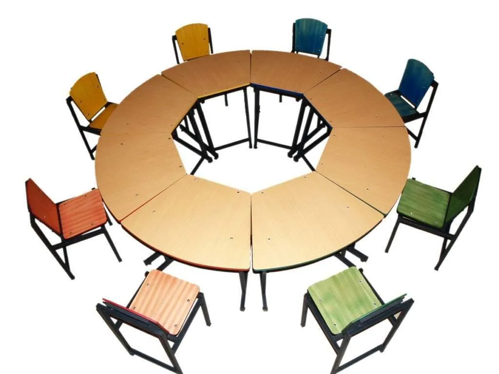 8-Seat Round Student Activity Table Basic 1 - 4