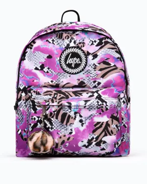 Animal Backpack in Violet & Multi