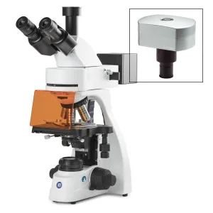 bScope trinocular microscope w/Plan-Fluarex Lenses, 4 Channel LED Fluorescence & DC18 Camera