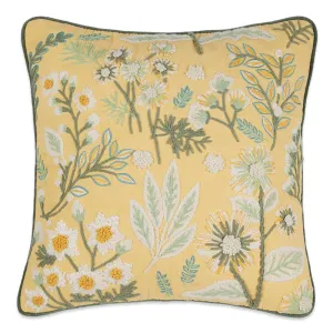 Embroidered Decorative Cushion Cover, Golden Glow