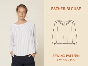 Esther Blouse -Printed Pattern