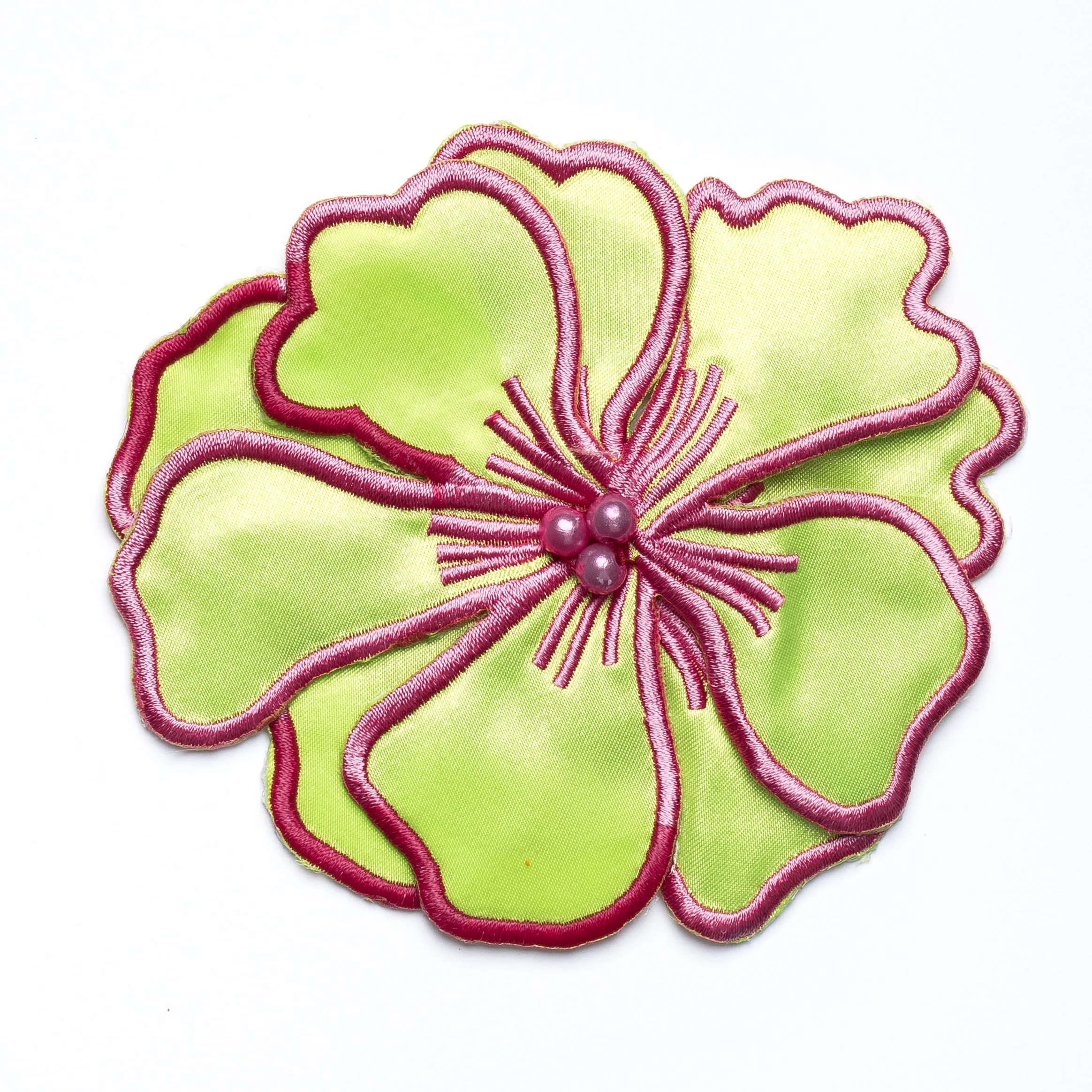 Hawaiian-style Satin Flower Brooch 4'' x 4'' - 1 Piece