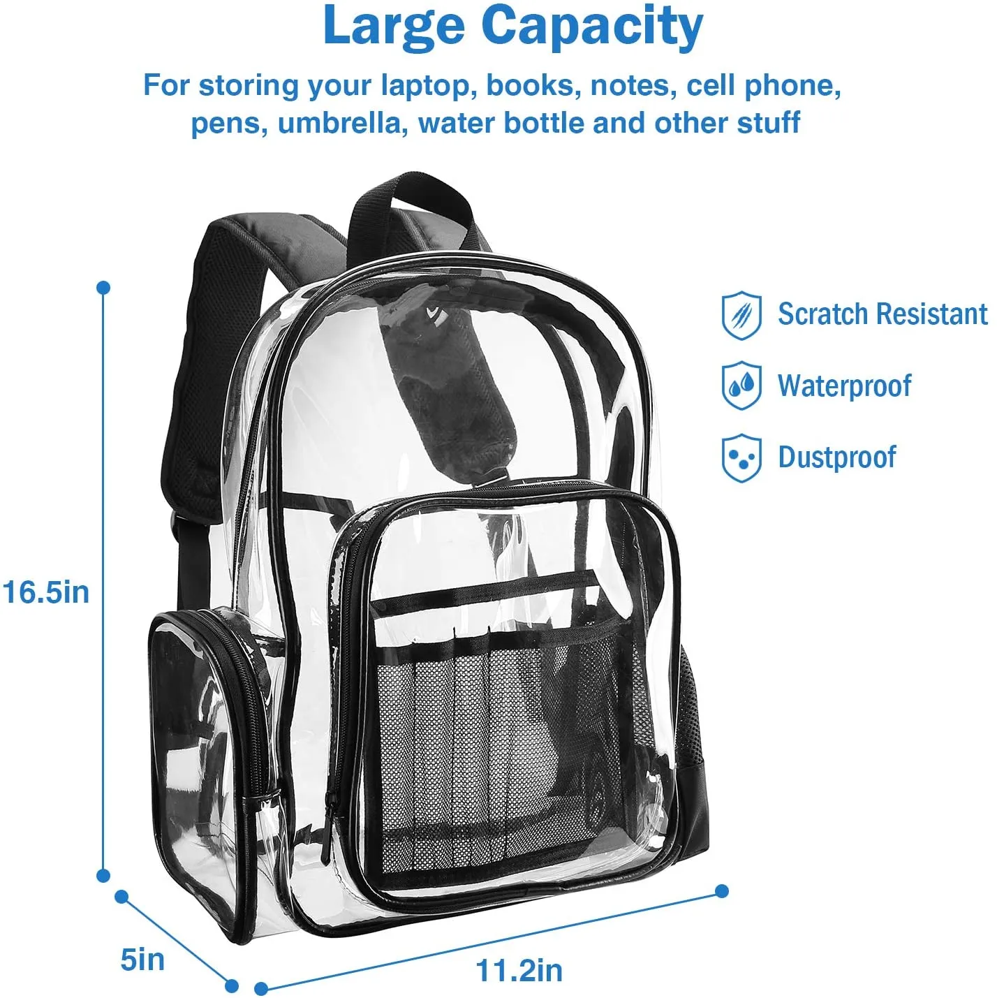 Heavy Duty Clear Backpack | ProCase