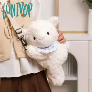 Lunivop 30cm Kawaii lamb Plush Backpack cute Fashion Plushie Doll Shoulder Bag Mini Knapsack Bags Girlfriend Birthday Christmas Gifts