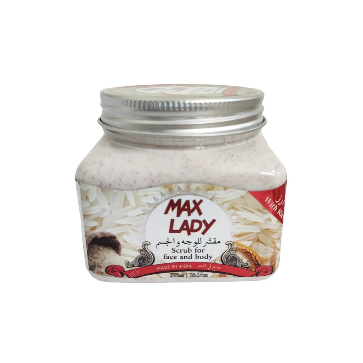 Max Lady Face & Body Scrub Rice - 300ml