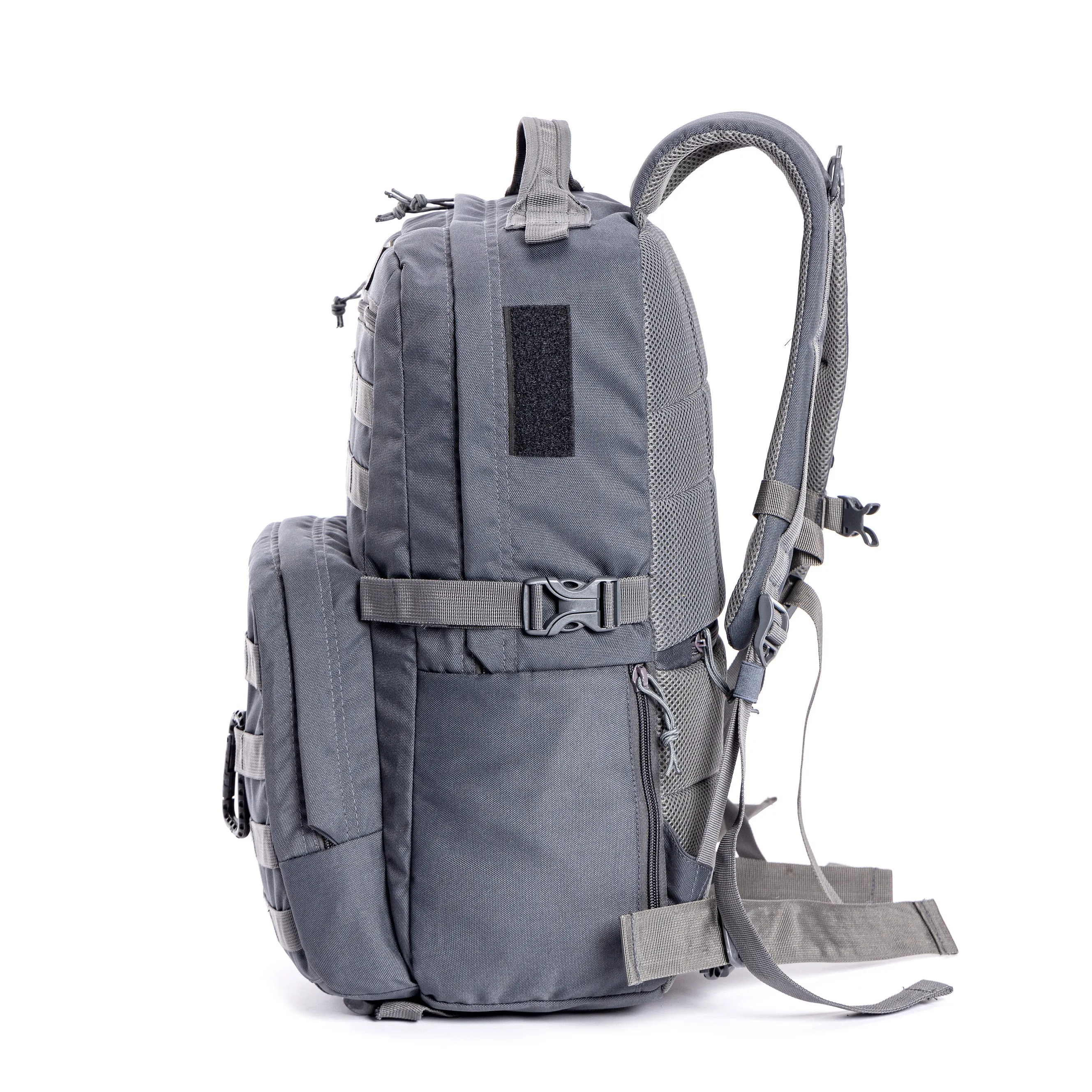 Tripole Captain 25 Litres Tactical Backpack with MOLLE Webbing and Carabiner - (Grey)