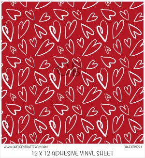 Valentines 4 Printed Vinyl Sheet