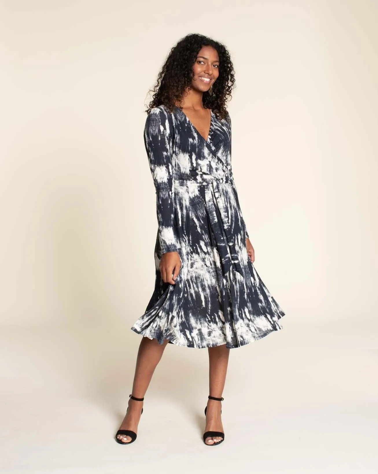 Wanda Wrap Dress -Printed Pattern